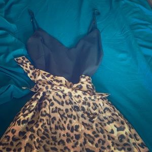 Cheetah &Black Romper! Worn once.